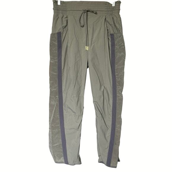 Free People Movement "Champ Is Here" Pants Womens Size L Olive Green Lightweight - Picture 2 of 13